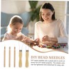 Beavorty 5pcs Beading Threader Tools for Jewelry Making Handle Needle