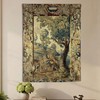 Antique French Tapestry, Renaissance Court Wall Decor 39x56in