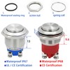 19mm Momentary Push Button Switch Waterproof IP68 5A Stainless Steel