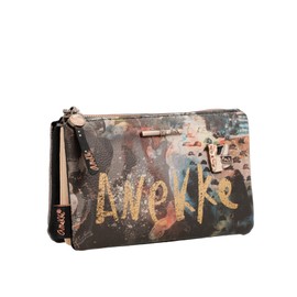 Anekke Women's Purse, Faux Leather Wallet for Women with 3 Compartments and Zip, Shoes - Accessories and Accessories for Women - Dimensions 15 x 9 x 4 cm, Colourful, multi-coloured