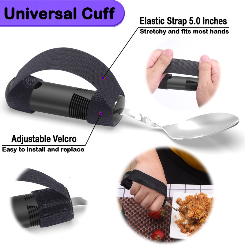 PKPKAUT Weighted Parkinsons Utensils for Hand Tremors, Weighted Silverware for