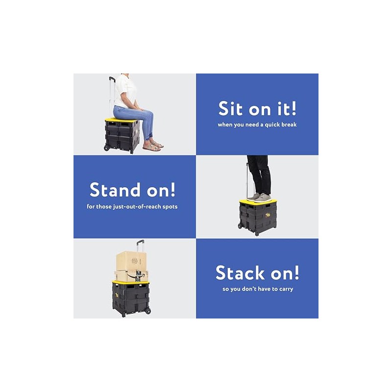 dbest Products Quik Cart - Cajón Plegable con Ruedas para