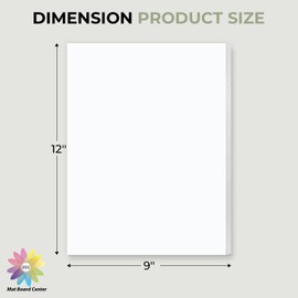Mat Board Center, paquete de 12 tablas de espuma blanca de 9 x 12 pulgadas, tablero de núcleo de espuma última intervensión de ácidos, 1/8 pulgadas de grosor
