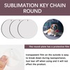 45 Pcs 2.75 inch Sublimation Keychains Blanks Round Ornaments MDF