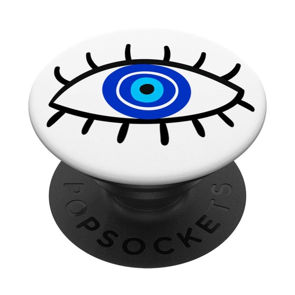 Evil eye symbol blue on white protection good luck charm
