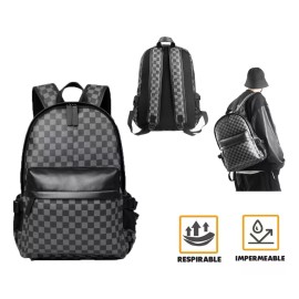 Skora Mochila Impermeable De Viajes De Cuero Para Laptop