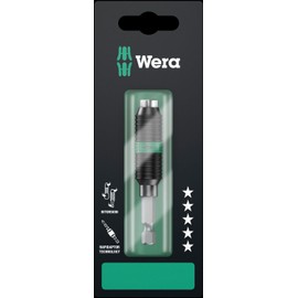 Wera 897/4 R SB Rapidaptor BiTorsion Long Service Life Universal Bit Holder, 1/4" x 75 mm, 05073420001 , Black