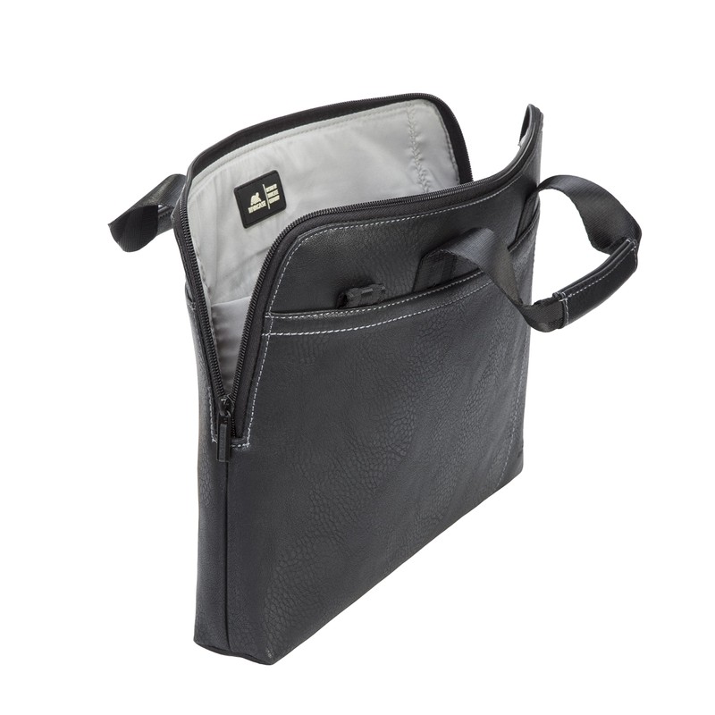 RIVACASE 8920 (Faux Leather) Black Ultra Slim Faux Leather Business