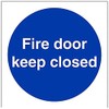 V Safety Fire Door Keep Closed Sign - 100mm x