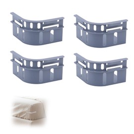 lasuroa 4pcs Bed Sheet Holder Locks, Reusable Clips Fasteners for Queen King Full Twin Mattresses Keep Sheets Corner Tight & Wrinkle Free for Comfortable Sleep (Gray)