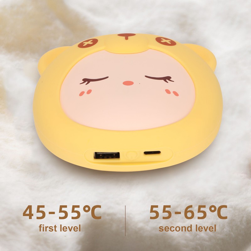 Hand Warmers Double Sided Heating 10000mAh Rechargeable Battery Rubber Mobile