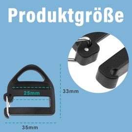 Mmgoqqt 4 Pcs Adjustable Buckles Webbing, Plastic Buckles Flat, Webbing Buckles Clasps, Replacement Release Buckles, Bridge Buckle Clamp Buckle, black