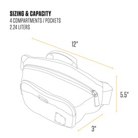 Carhartt Essential Waist, Durable, Water-Resistant Hip Pack, Gravel, One Size, Essential Waist Pack, Durable, Water-Resistant Hip Pack