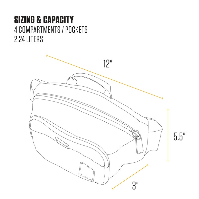 Carhartt Essential Waist, Durable, Water-Resistant Hip Pack, Gravel, One Size,