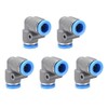 sourcing map Elbow Push to Connect Air Fittings 8mm Tube