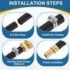 sourcing map 2Pcs 1/2" Hose Barb Fitting, Brass Hex Head