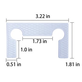 ZHYOHEN 10PCS White Mesh Bathroom Clip Rubber Gasket Replacement Kit Screwed Hinge Sheet Guard Hinge for Glass Hinges Decorative Projects Shower Door Hinges