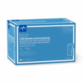 Medline Bulkee Lite Sterile Conforming Stretched Bandage, 3" x 4.1 yd (Pack of 96)