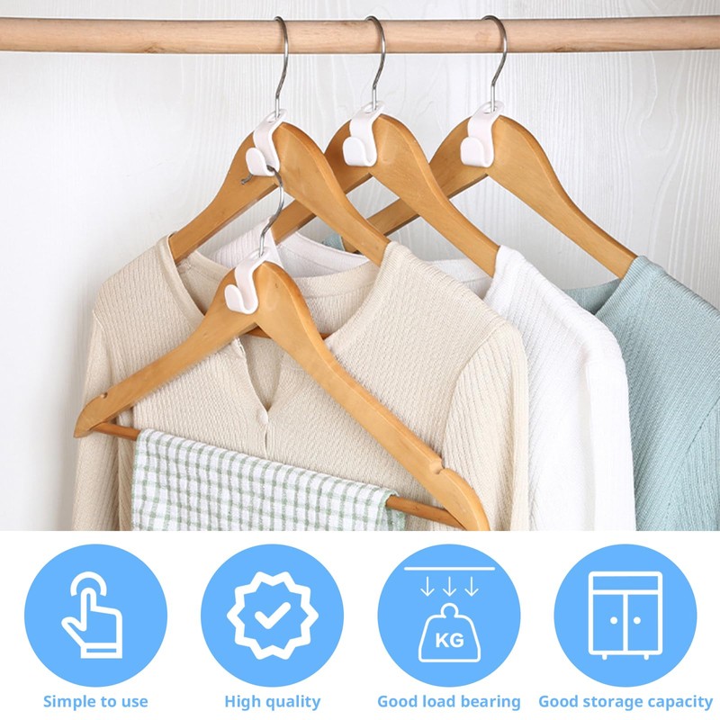 OWLMATE Pack of 80 Clothes Hangers, Space-Saving, Space-Saving Hangers, Connection