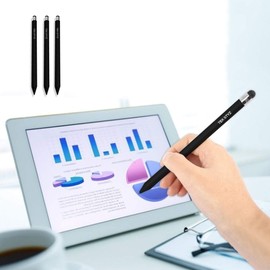 Tek Styz Pro Stylus Capacitive Pen Upgraded Works for HTC One M9 Ultra with Custom High Precision Touch Full Size 3 Pack! (Black)