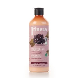 Acondicionador Itinera Volumen y Rizos con Uvas Toscanas Rojas, 12.51 oz, Para Rizos Definidos y Elásticos, Apto para Veganos, 96% Ingredientes Naturales