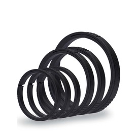 TIKIDESIGN Titanium Key Rings Set - 6-Piece Quick Release Side Push Keychain Rings Kit (1 Large 30mm, 2 Medium 25mm, 3 Small 19mm) - Durable & Lightweight for Men, Home, Car Keys (Black), Black-1l+2m+