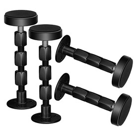 WANLIAN Headboard Stabilizers, Headboard Stoppers, Bed Frame Holders, Adjustable Threaded Bed Frame, Anti Shake Tool, Adjustable from 1.5"-4.5", Black, Pack of 4