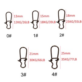 Shaddock Fishing 100 Pack Duo Lock Snaps(Size 2# Test: 55LB)