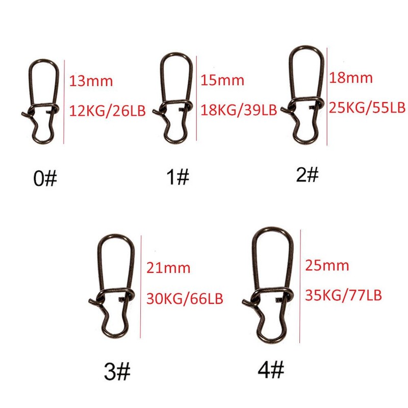 Shaddock Fishing 100 Pack Duo Lock Snaps(Size 2# Test: 55LB)
