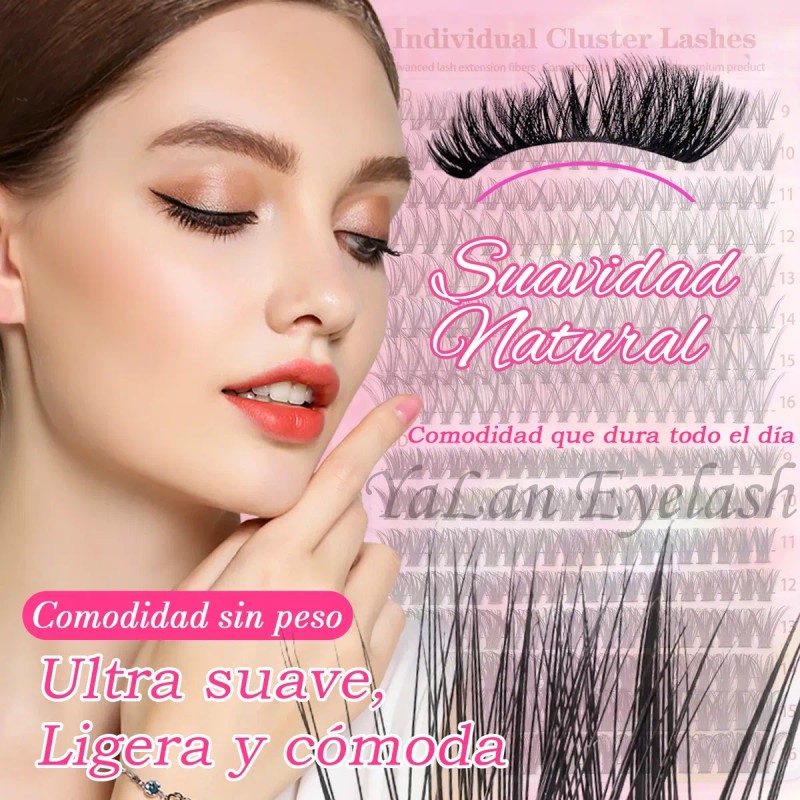 Kit De Extensiones 644 Pestañas Maquillaje Diy Lash Mixto