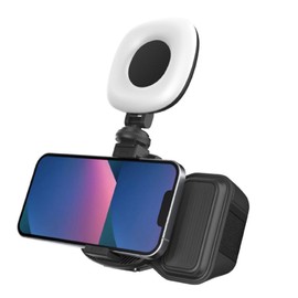 Daiilg Phone Bluetooth Handheld Sefile Stick Handle Stabilizer Vlog Selfie Fill Light Photography Accessories Black with Light