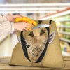 visesunny Women's Large Canvas Tote Shoulder Bag Giraffe Face Animal