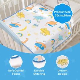 FloraVigo Potty Training Mattress, Crib Mattress Protector, Pee Sheet, Absorbent Pad Toddler Sheet Protector Toilet Training, Fits Children's Crib 70 * 90cm (Colorful Cars)