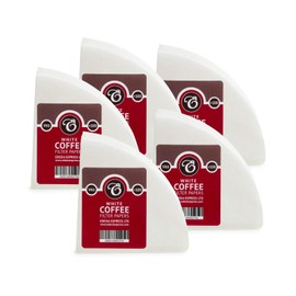500 Size V02 White Coffee Filter Papers, Compatible with Hario Size 02 by EDESIA ESPRESS