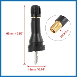 A ABSOPRO Tire Pressure Sensor Rubber Valve Stem TPMS Valve Stem Black for Car Item Replacement
