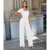 Womens Stretch Denim Overalls PVJ156998X WHITE 1X