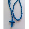 Nylon Rosary Knotted cord Blue