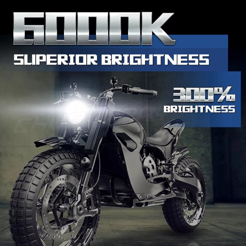 CHUSYYRAY H7 LED Motorcycle Headlight Bulb Kit 6000K White For