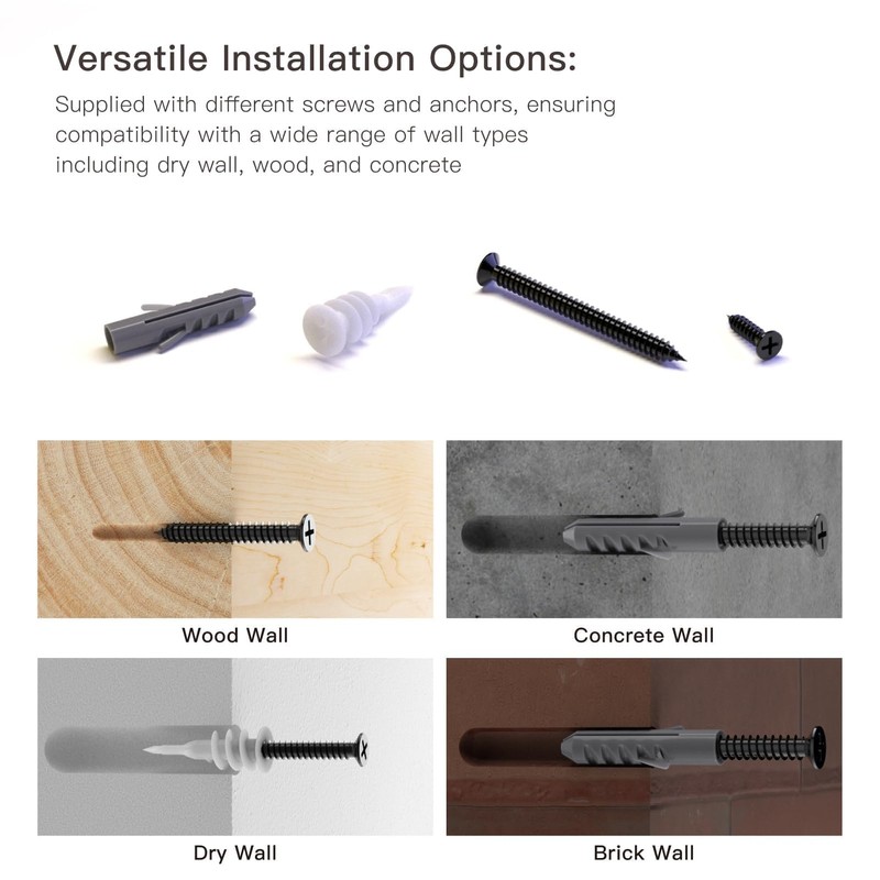 4 Pack 8 Inch Floating L Shelf Brackets for DIY,1/5