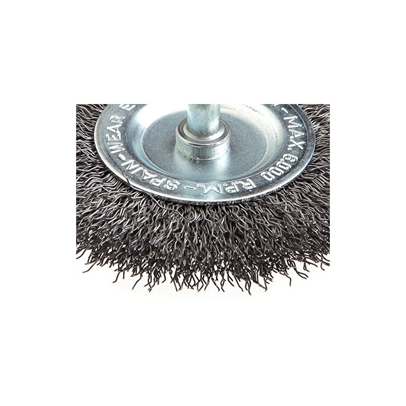 Forney 72254 Wire Wheel Brush, Coarse Crimped with 1/4" Round