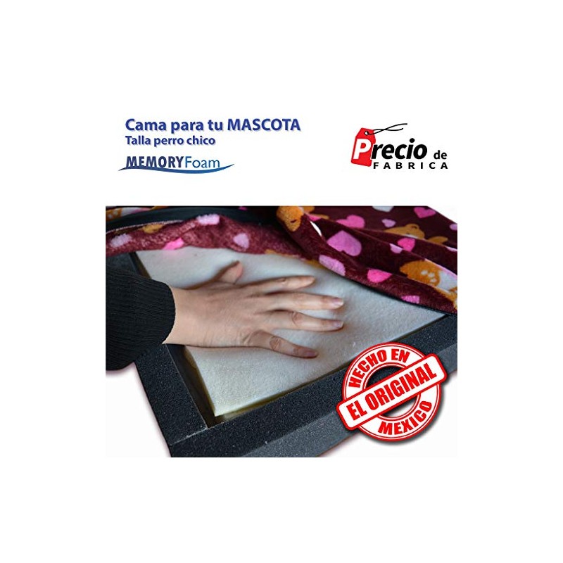 Cama para Perro en viscoelastica Memory Foam con Funda Lavable