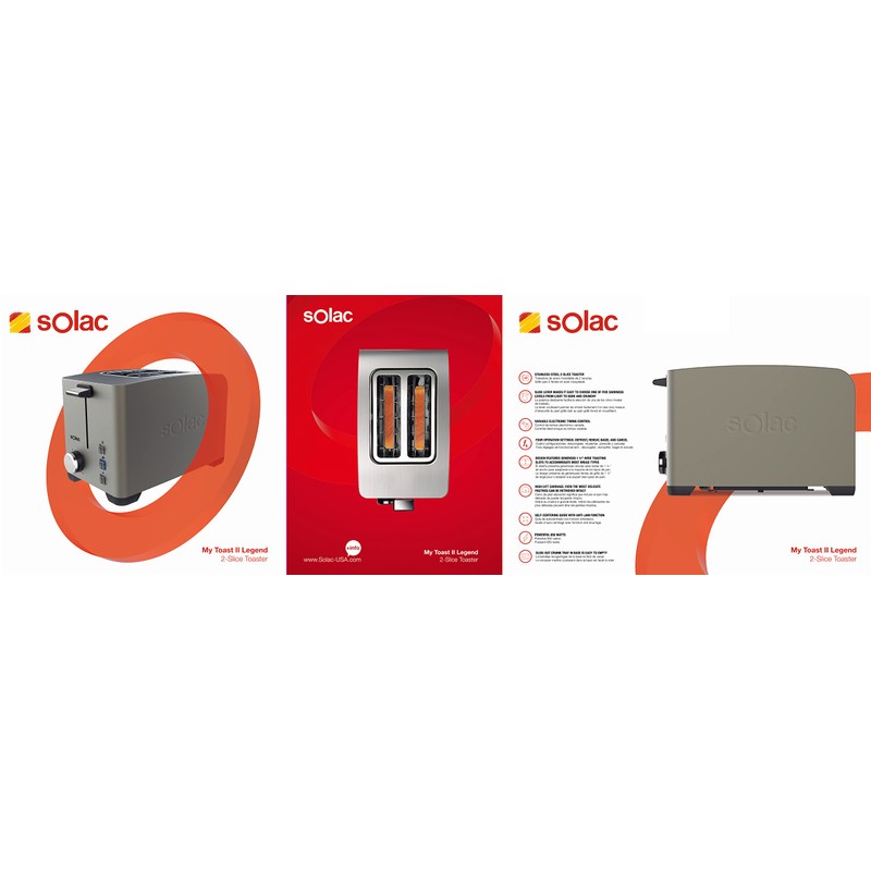 SOLAC MY TOAST II LEGEND 2-slice toaster