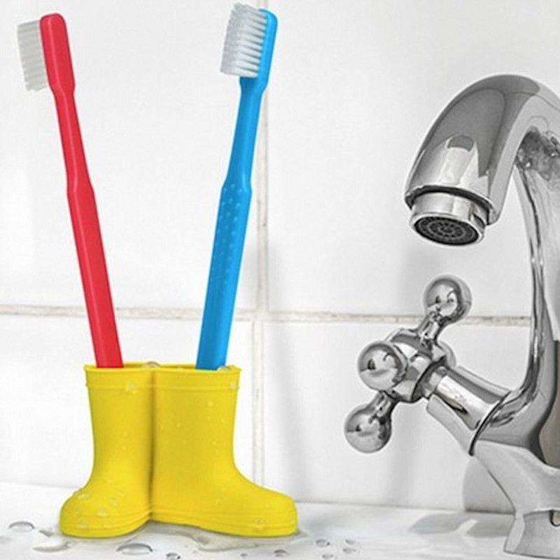 Zahnbuerstenhalter Gummistiefel - Gelb