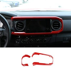 LLKUANG Sports Red Dashboard Decoration U Shape Trim For Toyota Tacoma 2016-2020