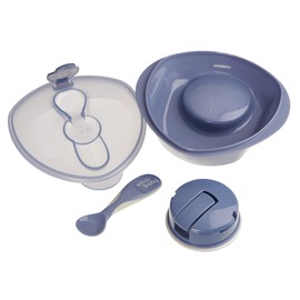 Vital Baby Nourish Power Suction Weaning Bowl with Lid and Spoon 6m+, Deep Purple, Strong Suction, Easy Scoop Sides, Leakproof Lid & Spoon, EarthSmart Biodegradable, BPA-Free