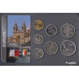 Prophila Collection Malta Stgl./Uncirculated Course Coins Uncirculated from 1991 1 Cent to 1 Lira (Coins for Collectors - No Means of Payment) Birds