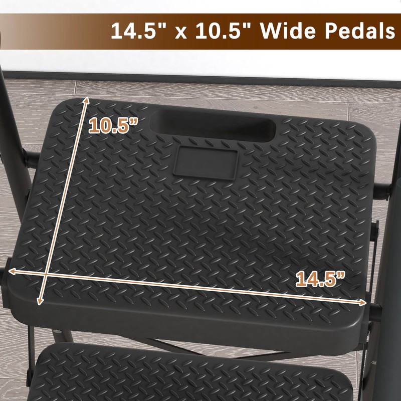 WiberWi 5 Step Ladder with Handrails Folding Step Stool with