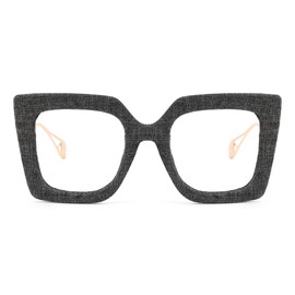 Zeelool Stylish Oversized Square Eyeglasses Frame with Non-prescription Clear Lens for Women Latanya ZJGA499974-03 Black