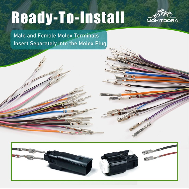 MoKitDora 10" 12" Handlebar Wiring Extension Harness and TBW Throttle