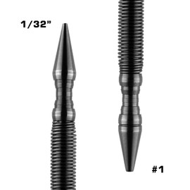HIT Tools Dual-Tip Nail Starter & 1/32" Nail Setter – Hammerless Spring-Loaded Punch for Trim, Finish Work & Wood Projects – Compact, Rust-Resistant, Made in USA